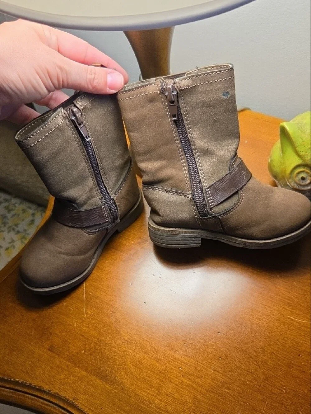 Carter's Brown Faux-Leather Buckle Ankle Boots